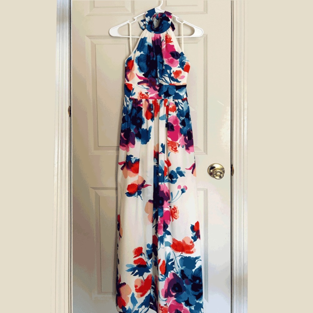 Eliza J Maxi Halter Dress, Size 2